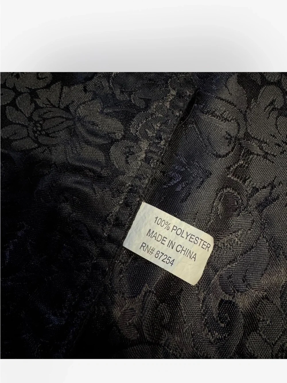 Black Jacquard Damask Placemat - Elegant Table Linen Set of 7